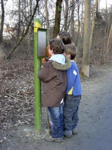 Der Planetenweg fasziniert auch die kleinen Besucher
