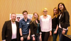 Businessplan Seminarzentrum Hitzkirch: Martin Heller aus Zürich (Gastredner), Salomon Moser aus Herzogenbuchsee, Andrea Plüss aus Vordemwald, Alexandra Vollenweider aus Ebertswil, Teresa Kreeb aus Luzern, Sonja Siegrist aus Goldau (v.l.)