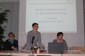 von links nach rechts Pia Hospenthal, Aktuarin u. Vizepräsidentin,Priska Marfurt, Präsidentin, Barbara Barmet, Geschäftsleiterin