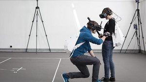 «Real Virtuality», ein interaktives 3D-Erlebnis des Genfer Start-up Artanim. Foto Rebecca Bowring.