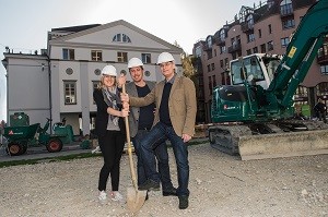 Anwesend waren Ruth Bachmann von TGS Architekten, Benedikt von Peter, Intendant des Luzerner Theater ab September 2016 und Peter Klemm, Technischer Direktor. Fotograf: Ingo Höhn